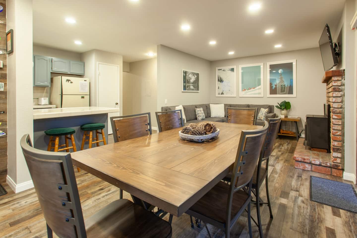 Dining area with open floor plan