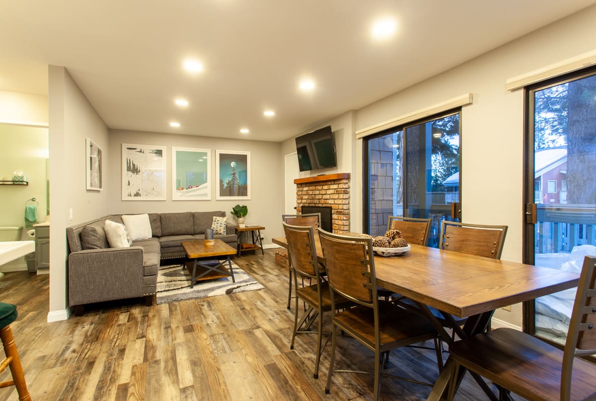 Main living area with cozy seating and modern design